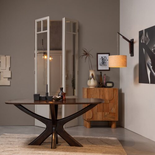 Deens Ovale Eettafel Bridge Mangohout - 180 cm - Afbeelding 3