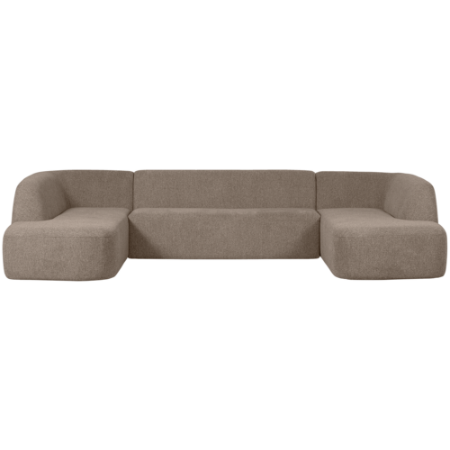 Sloping u-vorm bank lichtbruin melange - Afbeelding 2