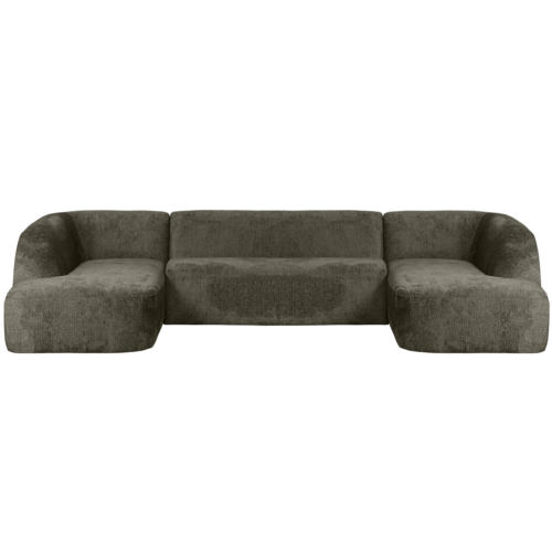 Sloping u-vorm bank structure velvet frost