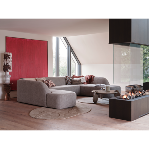 Sloping u-vorm bank grijs melange - Afbeelding 3