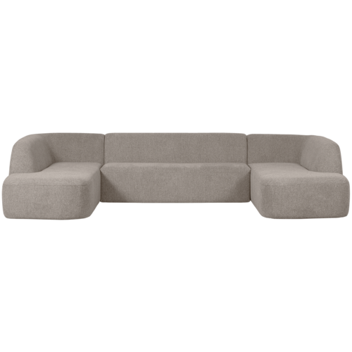 Sloping u-vorm bank off white melange - Afbeelding 2