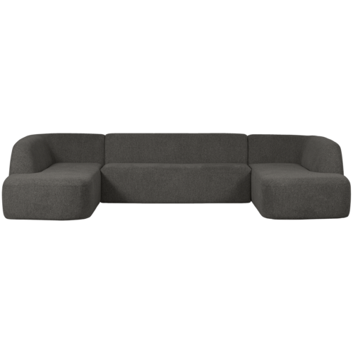 Sloping u-vorm bank grijs/zwart melange - Afbeelding 2