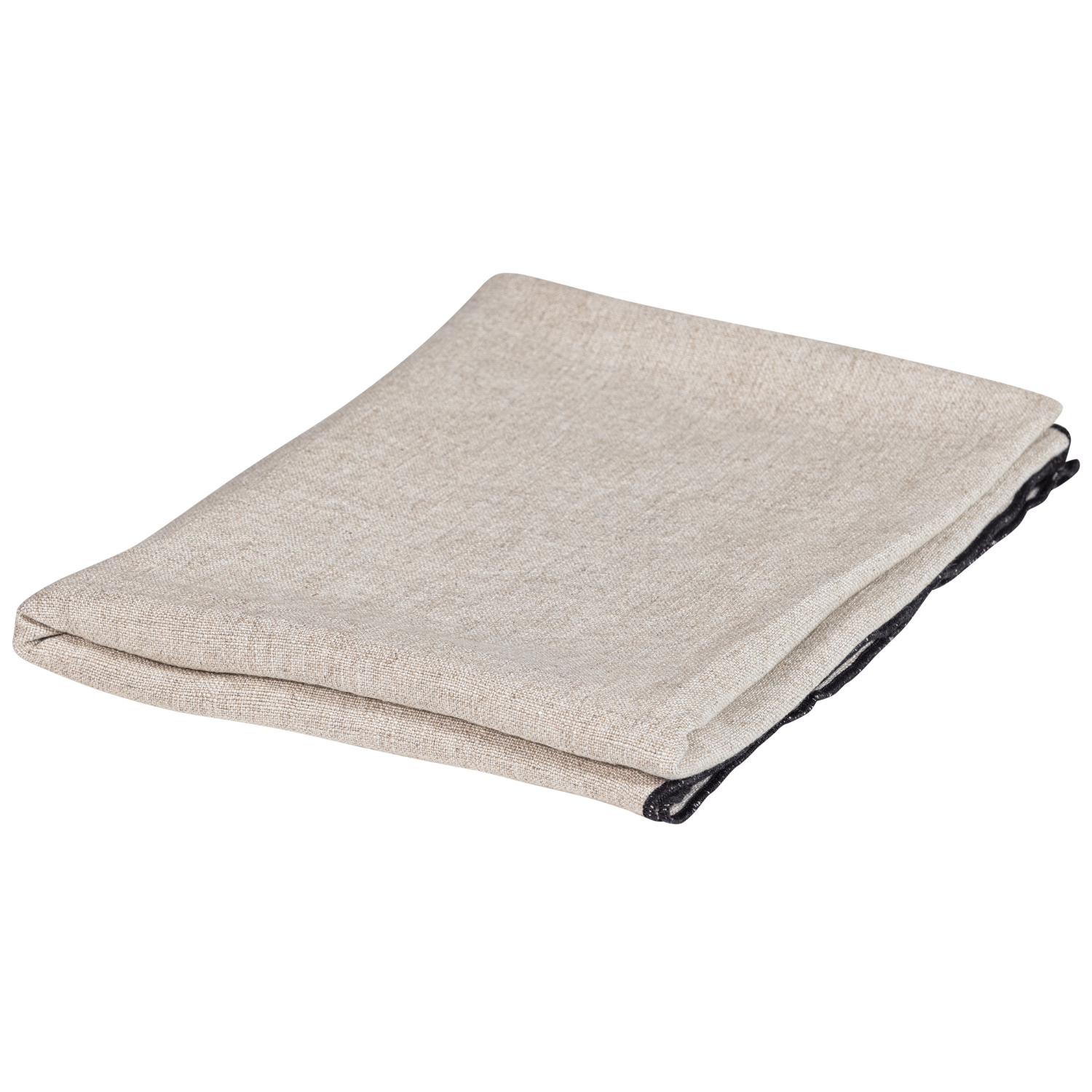 Unique plaid met streep zwart/off white 130x170cm - Afbeelding 4