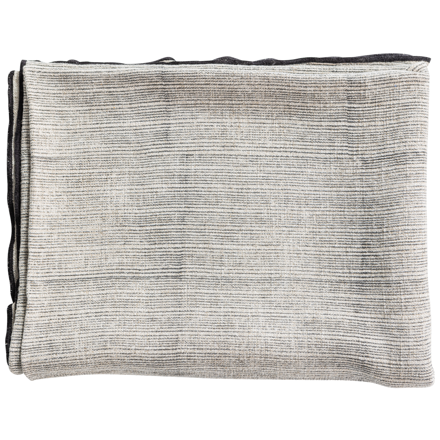 Unique plaid met streep zwart/off white 130x170cm - Afbeelding 5