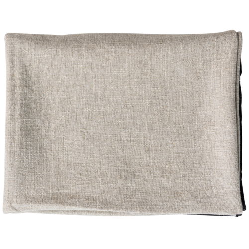 Unique plaid met streep zwart/off white 130x170cm - Afbeelding 6