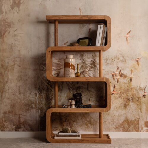 Wandkast Rattle Acaciahout, 160 x 82cm - Afbeelding 2