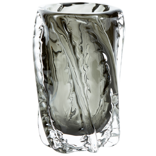 Paragon handgevormde vaas glas antraciet 21x13cm - Afbeelding 3
