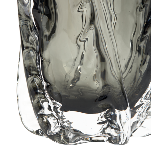 Paragon handgevormde vaas glas antraciet 21x13cm - Afbeelding 5