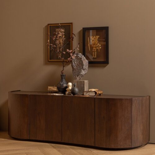 Dressoir Sense Mangohout, 160cm, kleur Walnoot - Afbeelding 2