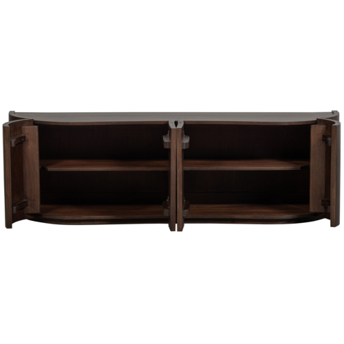 Dressoir Sense Mangohout, 160cm, kleur Walnoot - Afbeelding 6