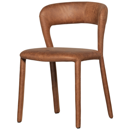 Eetkamerstoel Noble Lederlook - Cognac