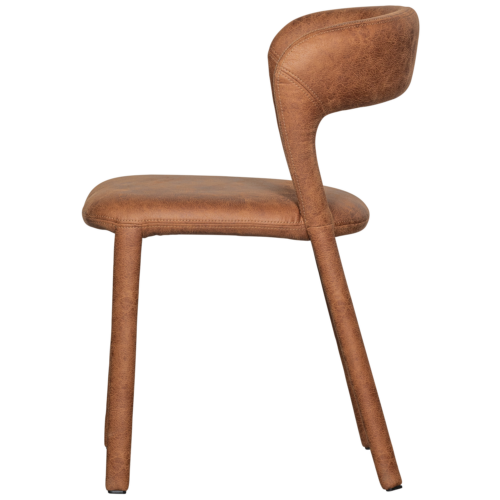 Eetkamerstoel Noble Lederlook - Cognac - Afbeelding 5