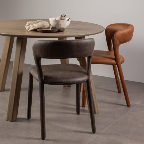 Eetkamerstoel Noble Lederlook - Cognac - Afbeelding 3