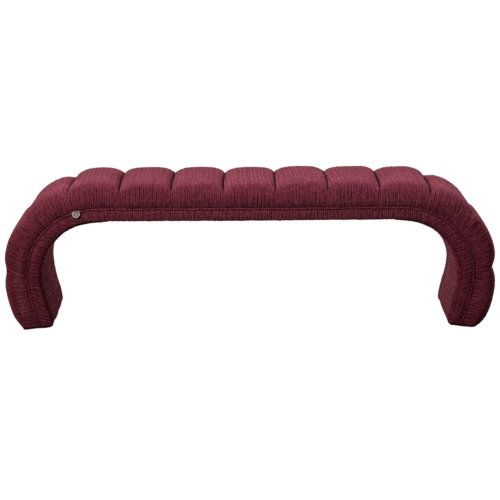 Eetkamerbank Traffic Geweven, 163cm - Burgundy - Afbeelding 3