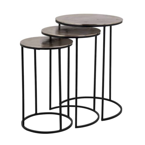 Salontafel Nolan Set van 3 stuks - Champagne Gold
