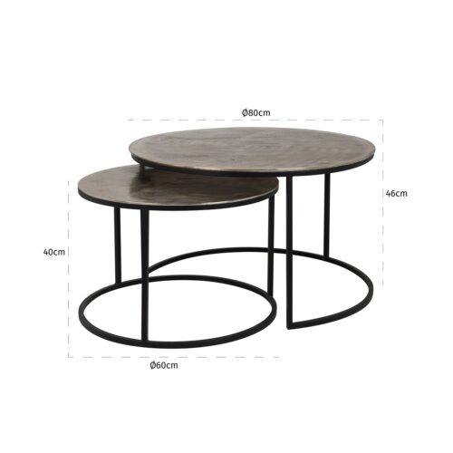 Salontafel Asher Set van 2 stuks - Afbeelding 2