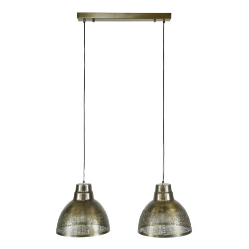 Hanglamp Screen Antiek Brons - 2 lampen - Afbeelding 17
