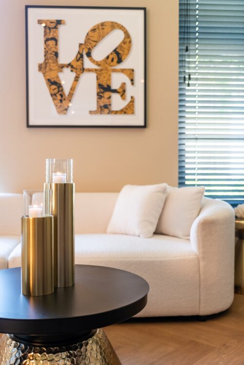 Salontafel Freddie Ø75 cm - Zwart/Goud - Afbeelding 4