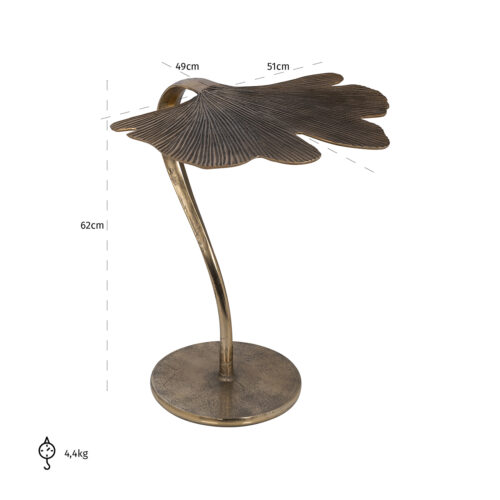 Bijzettafel June 51 x 49 cm - Brushed Gold - Afbeelding 6