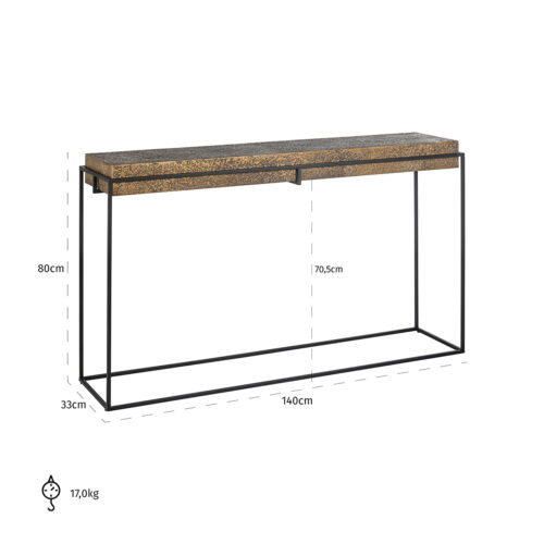 Sidetable Dover Metaal - 140 cm - Afbeelding 5