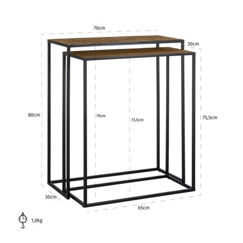 Sidetable Bristol - set van 2 - Afbeelding 4