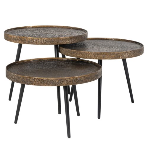 Salontafel Luton Set van 3 stuks - Goud