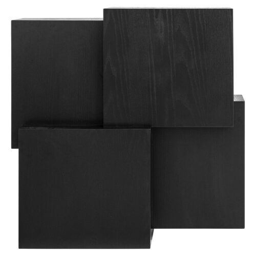 Salontafel Lennox 100 x 100cm Eiken - Zwart - Afbeelding 3