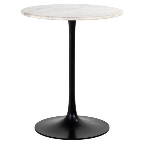 Ronde Bistrotafel Carlten Marmer Ø65 cm - Wit