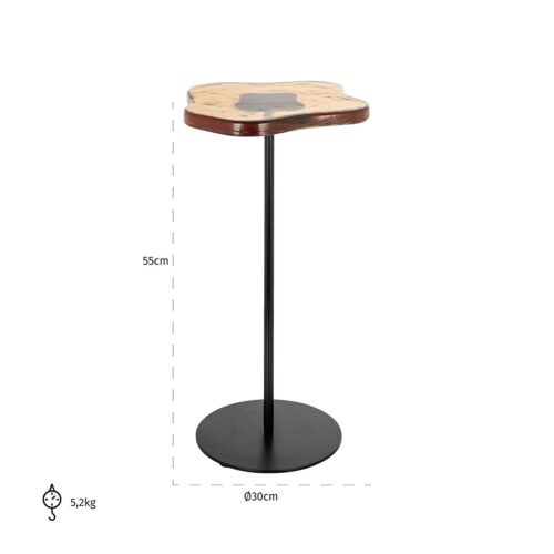 Organische Bijzettafel Carlin - Ø30 cm - Afbeelding 3