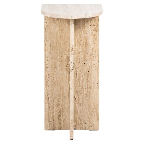 Bijzettafel Costello Travertin 26 x 26cm - Beige - Afbeelding 2