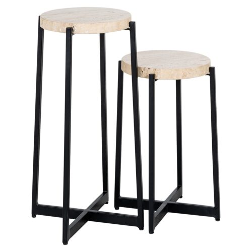 Bijzettafel Dillinger Marmer - Set van 2 stuks