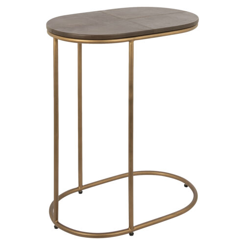 Ovale Laptoptafel Zillon Leder - 55 x 35 cm