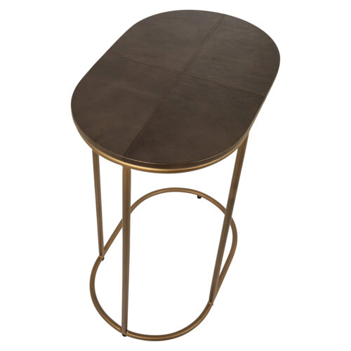 Ovale Laptoptafel Zillon Leder - 55 x 35 cm - Afbeelding 6