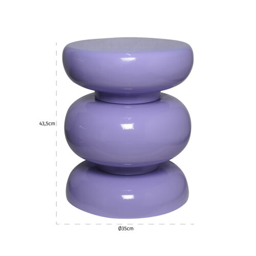 Ronde Bijzettafel Jari Ø35 cm - Paars - Afbeelding 2