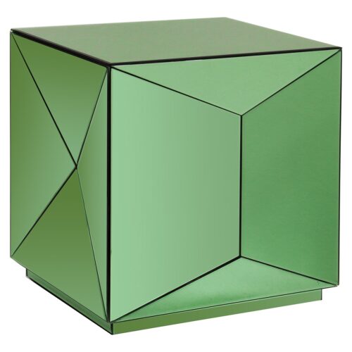 Bijzettafel Shifra Spiegelglas 40 x 40 cm - Groen
