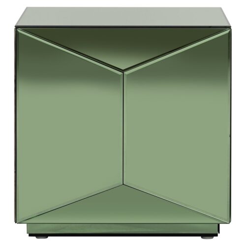 Bijzettafel Shifra Spiegelglas 40 x 40 cm - Groen - Afbeelding 2