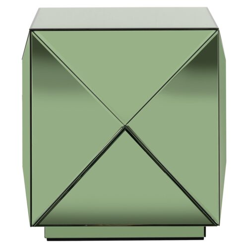 Bijzettafel Shifra Spiegelglas 40 x 40 cm - Groen - Afbeelding 3