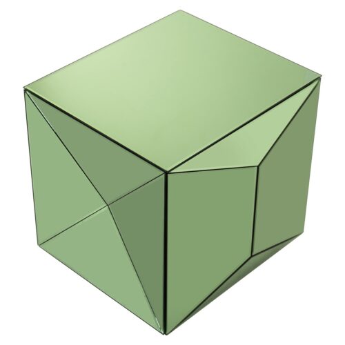Bijzettafel Shifra Spiegelglas 40 x 40 cm - Groen - Afbeelding 4
