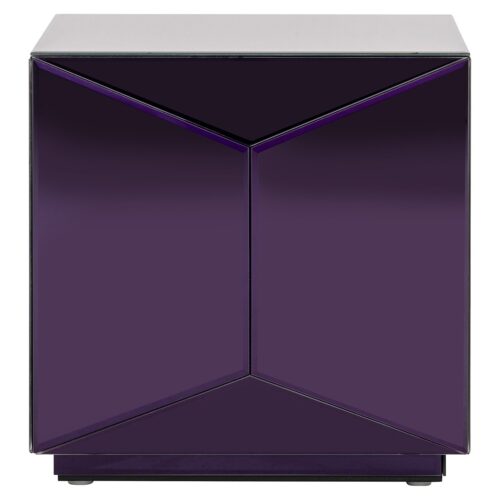 Bijzettafel Shifra Spiegelglas 40 x 40 cm - Paars - Afbeelding 2