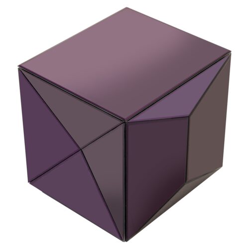 Bijzettafel Shifra Spiegelglas 40 x 40 cm - Paars - Afbeelding 4