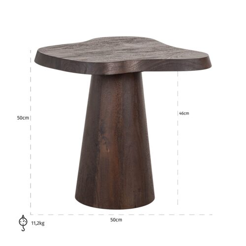 Organische Bijzettafel Odile - Mangohout - Afbeelding 3