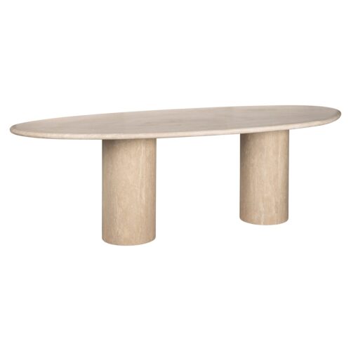 Organische Eettafel Renaissance 240 x 100 cm Travertin - Beige
