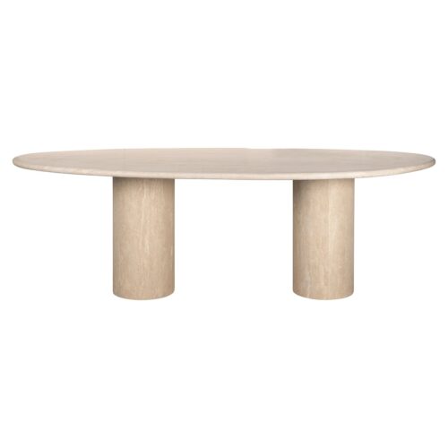 Organische Eettafel Renaissance 240 x 100 cm Travertin - Beige - Afbeelding 2