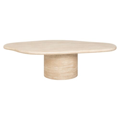 Organische Salontafel Fictus 130 x 80 cm - Faux Travertin - Afbeelding 2