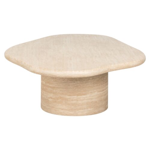 Organische Salontafel Fictus 130 x 80 cm - Faux Travertin - Afbeelding 3