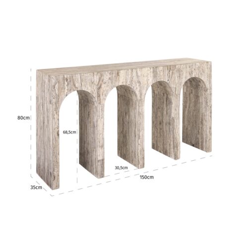 Sidetable La Rague Travertin - 150 cm - Afbeelding 4