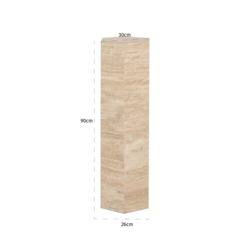 Zuil Vespin Travertin 90cm hoog - Afbeelding 4