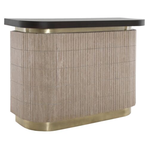 Bartafel Martini Travertin en hout - 140 x 60cm