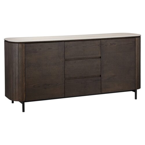 Dressoir Ritz 2-deurs 3-laden (Bruin)