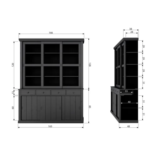 Vitrinekast Lagos - Wit - Afbeelding 3